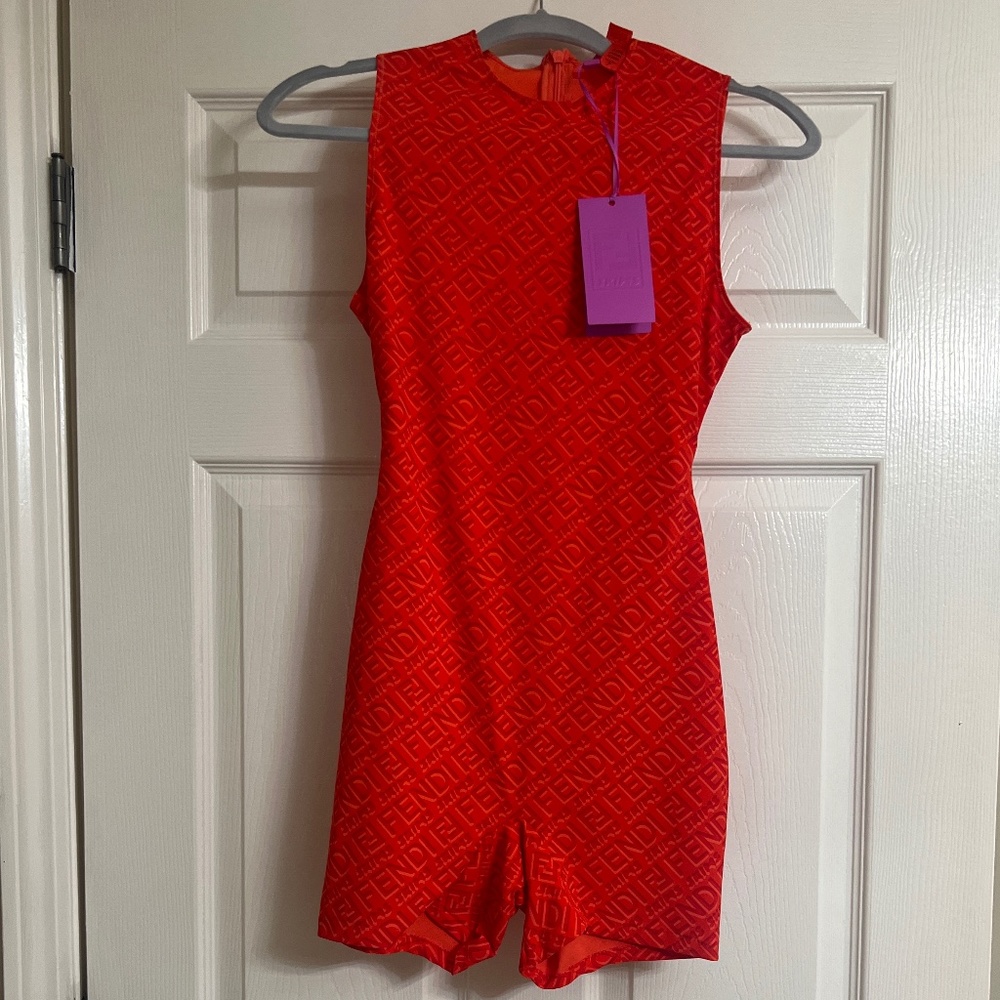 NWT Fendi X Skims Sleeveless Mid Thigh Bodysuit In Georgia!